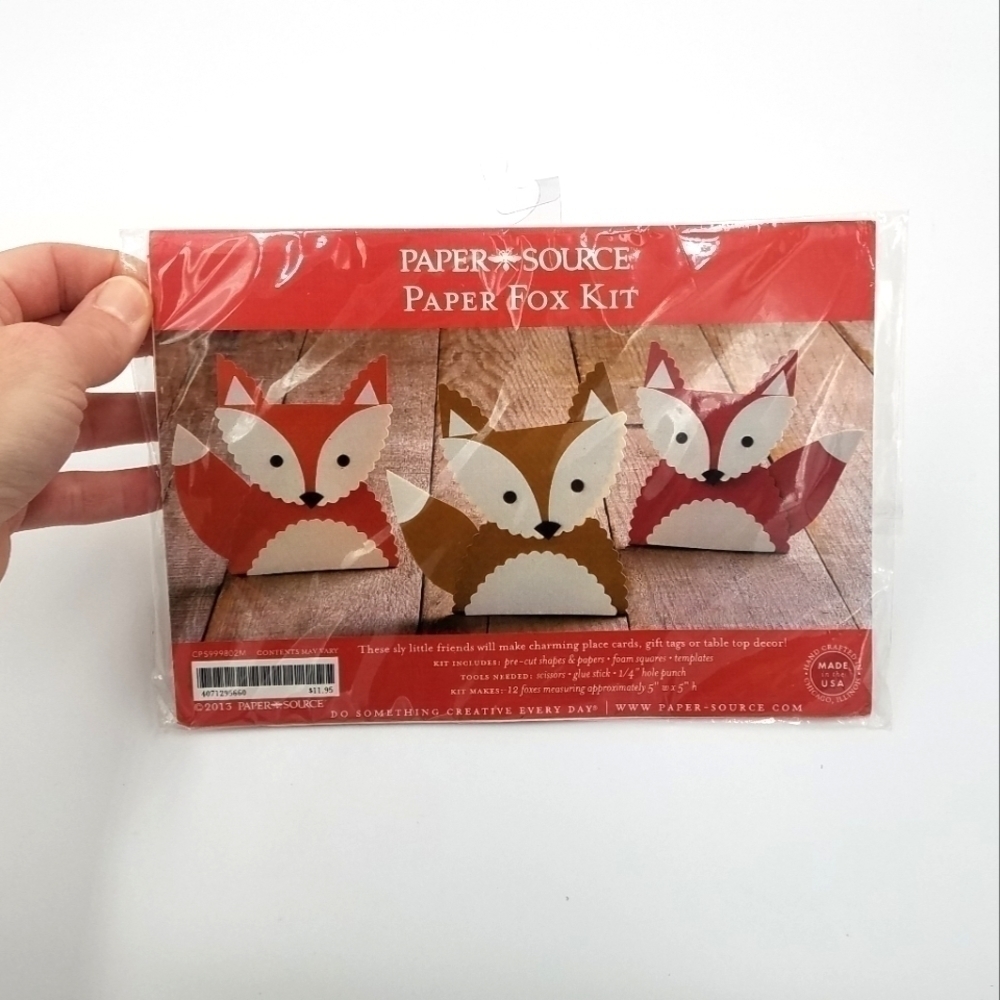 Paper Source Fox Craft Decoration Place Card Gift Tag 12